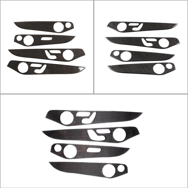Soft Carbon Fiber For Mercedes Benz C GLC Class W205 2014- Interior Door Decoration Panel Cover Trims Car Accessories