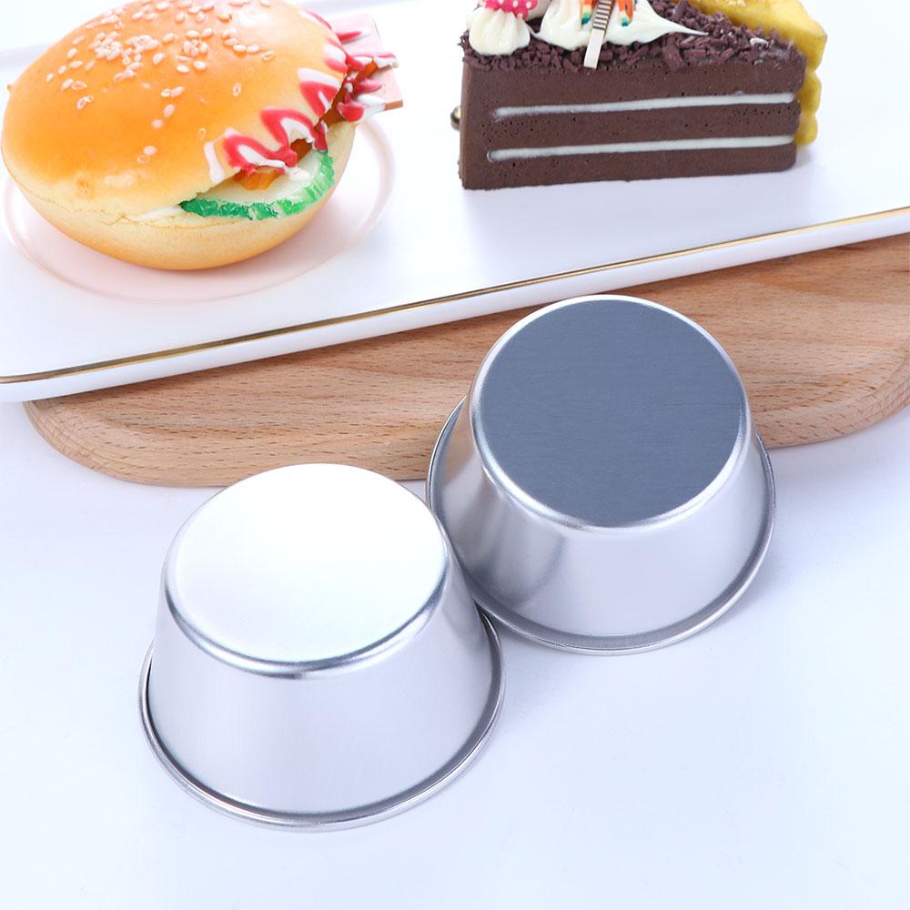 4Pcs Aluminum Zinc Zinc Alloy Individual Bakeware Tumblers Baking Tool Pudding Mould Egg Tart Mold Muffin Cup