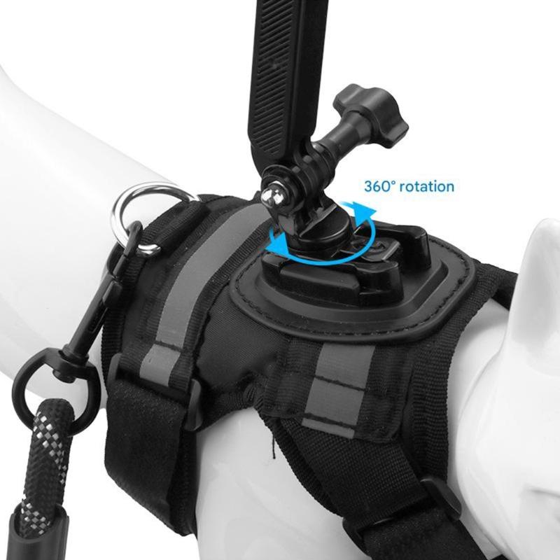 Comfortable Pet Camera Vest Supporting Two Action Cameras For Feline First Person View Photoshoots Easy Adjustment