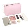 Portable Makeup Brush Tool Storage Bag with Zippered Corduroy Solid Color Cosmetic Bag Large Capacity Zippered Purse