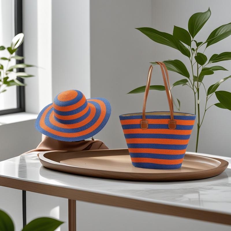 Vielseitige grenzüberschreitende Stroh-Webtasche aus Rattan für Damen