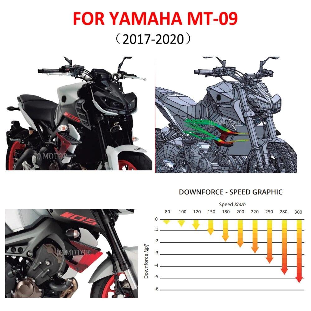 MT-09 2017- Motorcycle Parts Side Downforce Naked Spoilers Fixed Winglet Fairing Wings For Yamaha MT09 MT 09 SP 2018