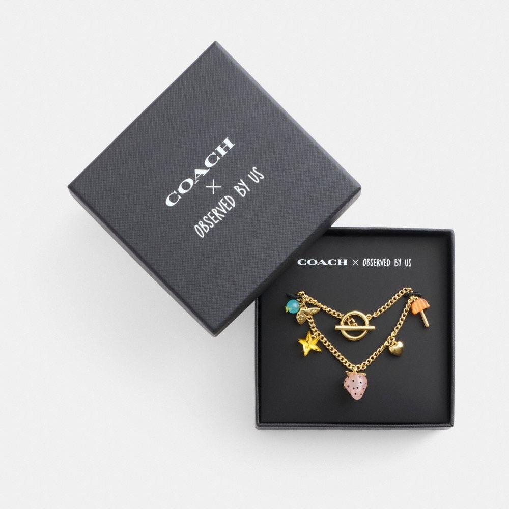 

Coach [Coach X представляет от США] Браслет с подвесками в виде сердца клубники CV261 GD MC золото многоцветный