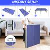 Foldable Table Tennis Table with Net and Bat Set, Suitable for Outdoor/indoor Use, Blue Surface, Includes 2 Bats and 3 Balls, Stable 6-leg Design