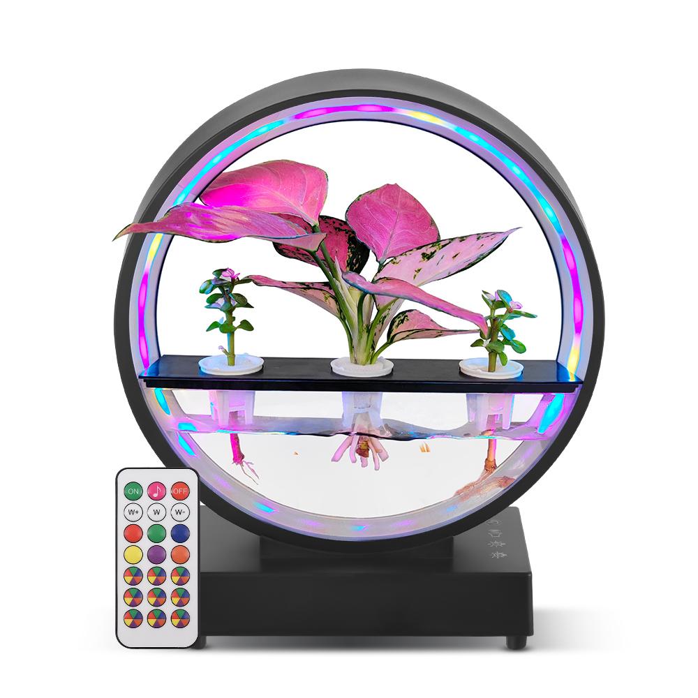 Water Feature Indoor with BT Speaker White Noise LED Ring Lights Tabletop Ornament Remote Control