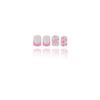 Short Square Valentines Day False Nail with Heart And Letter Designs Press On Nail Artificial Nail for Women 24 Pcs