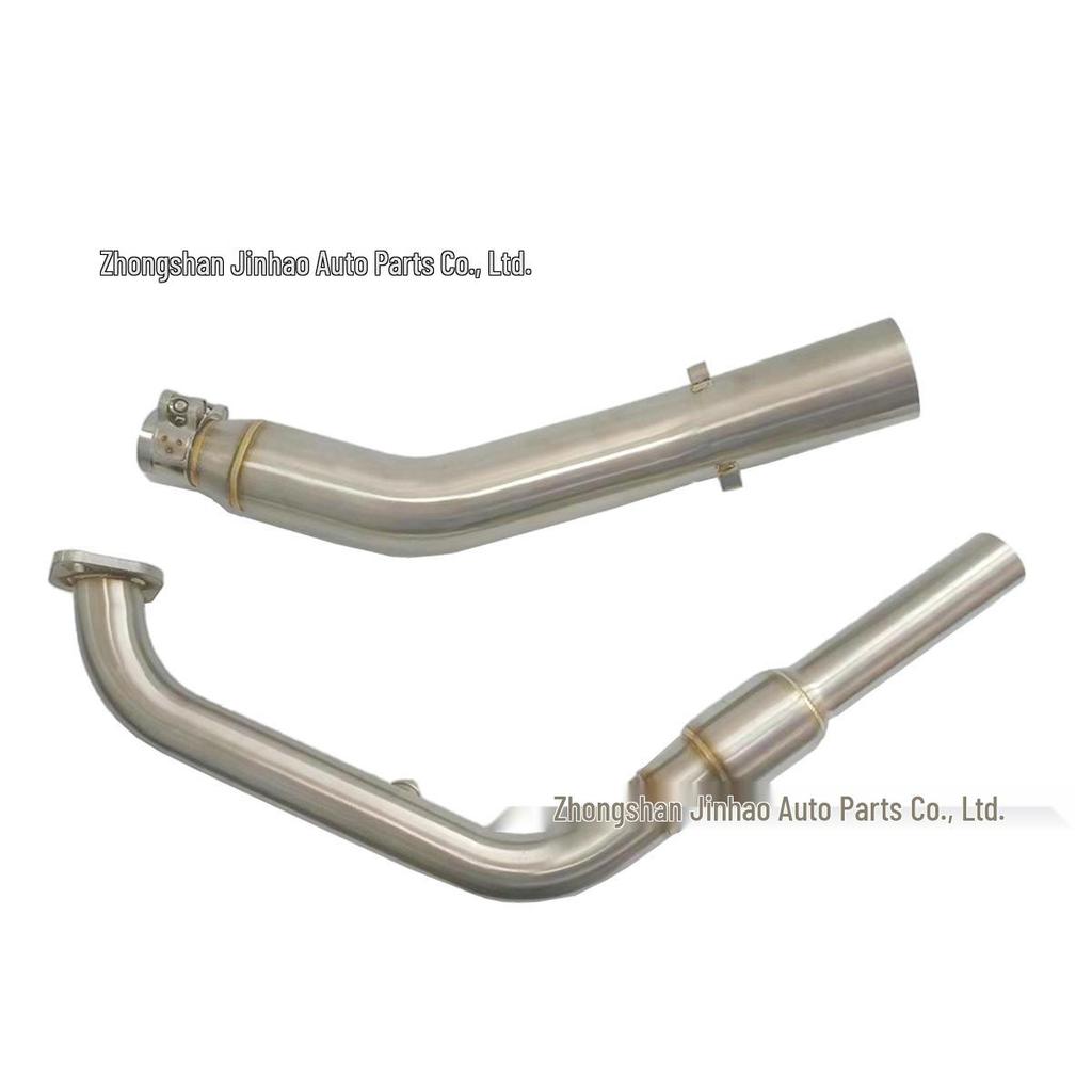 MT15 Stainless Steel Motorcycle Exhaust Backpressure Muffler Front Section