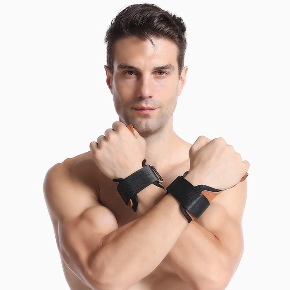 1 Pair Thicken Fitness Power Straps Non-slip Deadlift Power Straps Sports Wrist Pads  Pull-ups