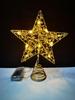 Wrought Iron Luminous Glitter Treetop Star Christmas Decoration