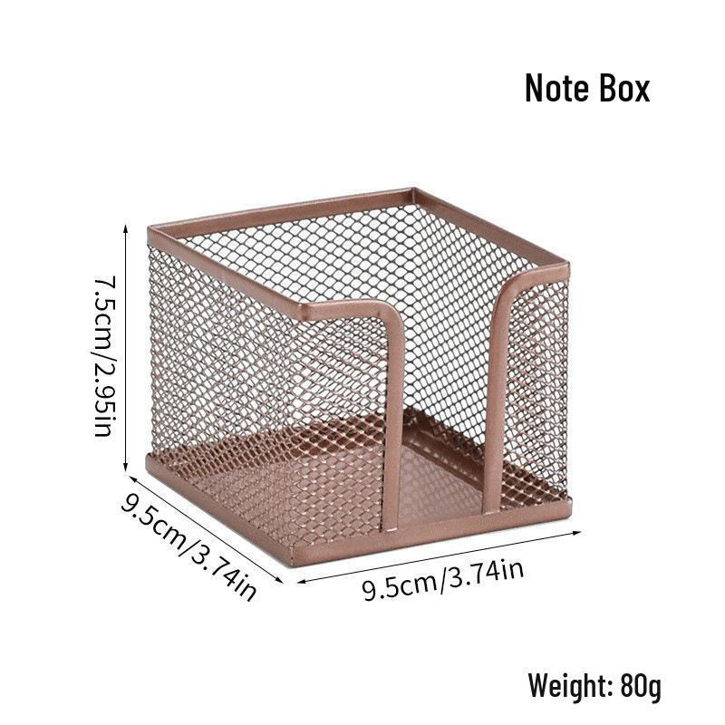 Iron Mesh Multifunctional Pen Holder - Creative Desktop Stationery Organizer for Office & Student Use