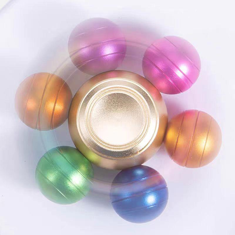 Toys Rainbow Fidget Spinner Metal EDC ADHD Anti-Anxiety and Stress Relief Novelty Gifts for Teenager Adults Kids Boys