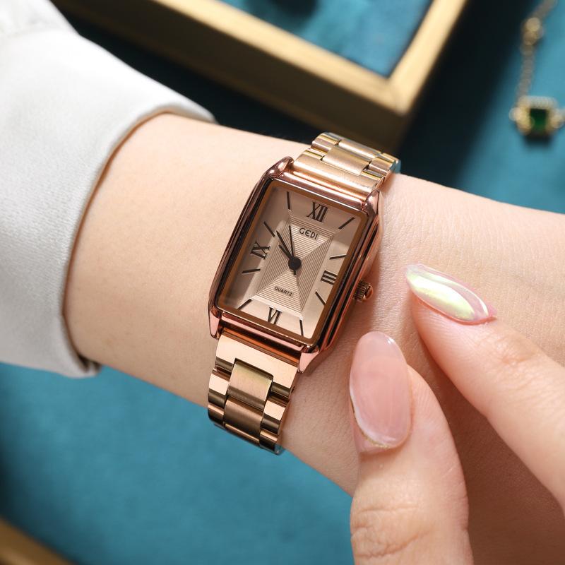 Classic Simple Square Watch Women'S Style Niche Fashion Light Luxury High Sense Versatile Steel Belt Women'S Watch