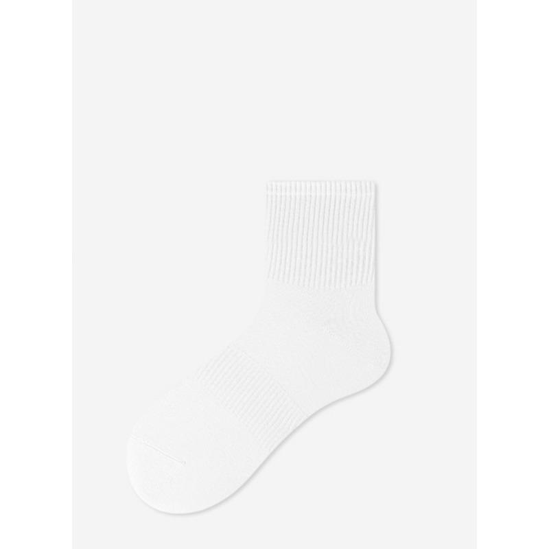 Men's Spring and Summer Short Socks, Black and White Socks, Anti-ball Mid-calf Socks, Basketball Sports Socks, Men's Cotton Socks