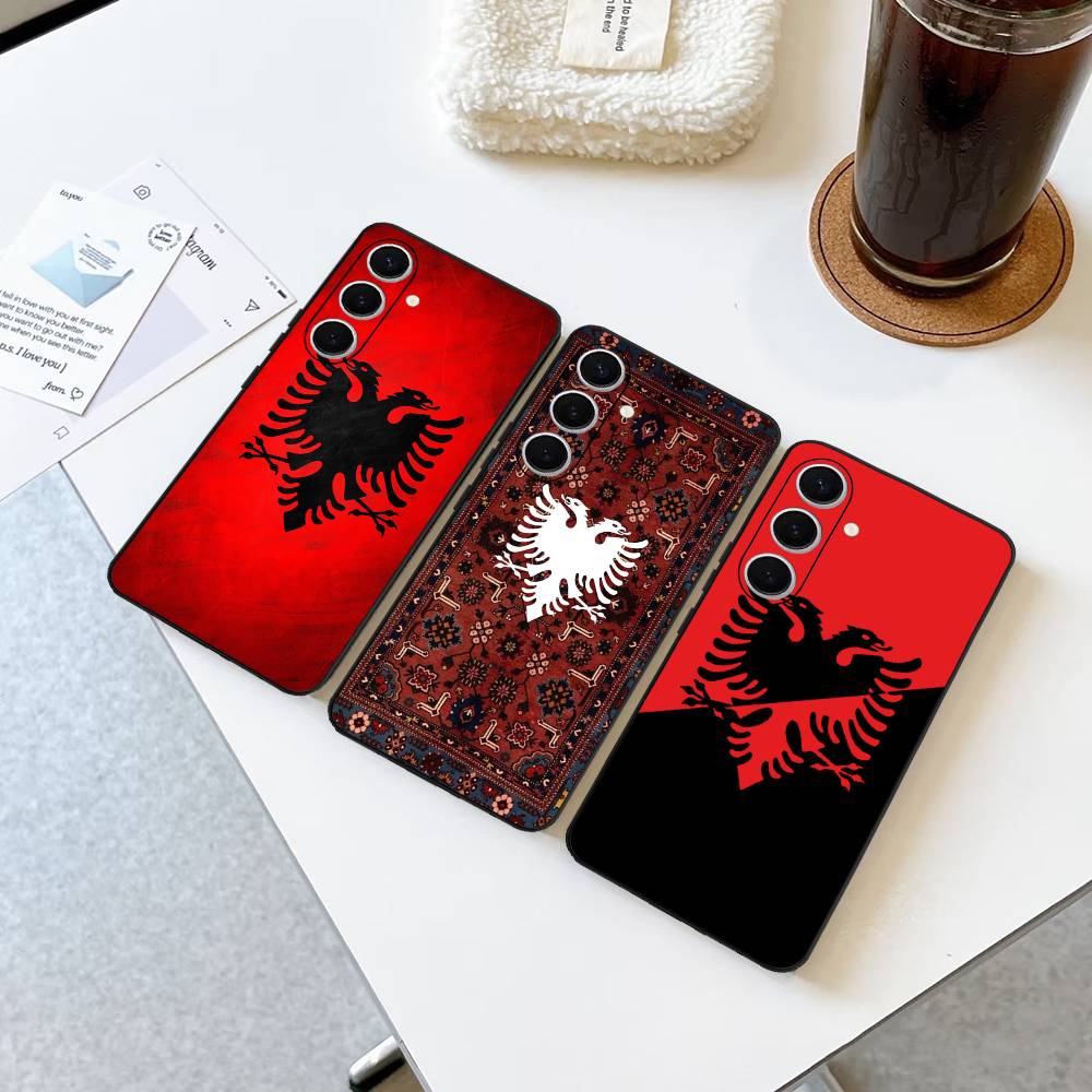 Albania Albanians Flag Phone Case For Samsung S 24 Fe 25 Ultra Plus 20 Lite 21 30 22 23 24 22 Ultra 5G Fundas