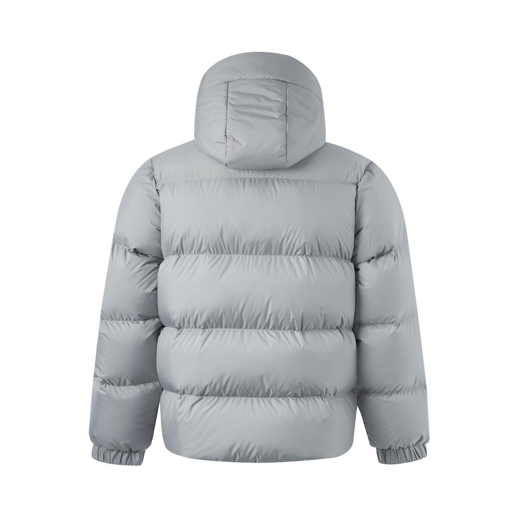 Li Ning Comfortable Warm Casual Down Jacket Men Outerwear Moon-Surface-Gray AYMU115-10