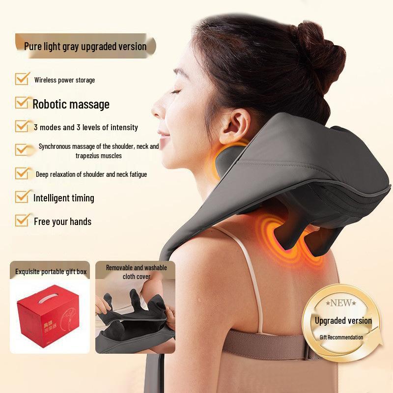 

Электрический многофункциональный массажер с разминанием и подогревом для снятия напряжения в области шеи, плеч и талии