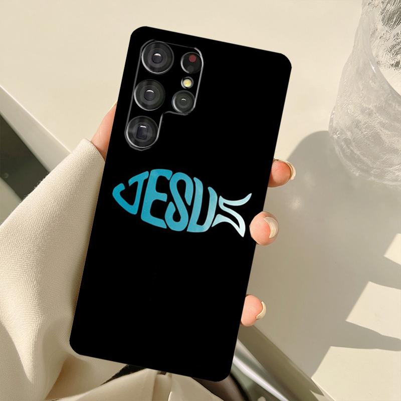 Fish Symbol Jesus Christ Christian Case For Samsung Galaxy S22 Ultra S21 S20 S24 S25 Ultra S9 S10 Plus S23 FE S25 FE Back Cover