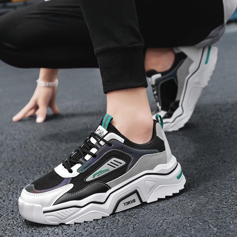 

Men s shoes new sports shoes summer breathable versatile mesh sports leisure teenagers height increase dad ins trendy shoes 39