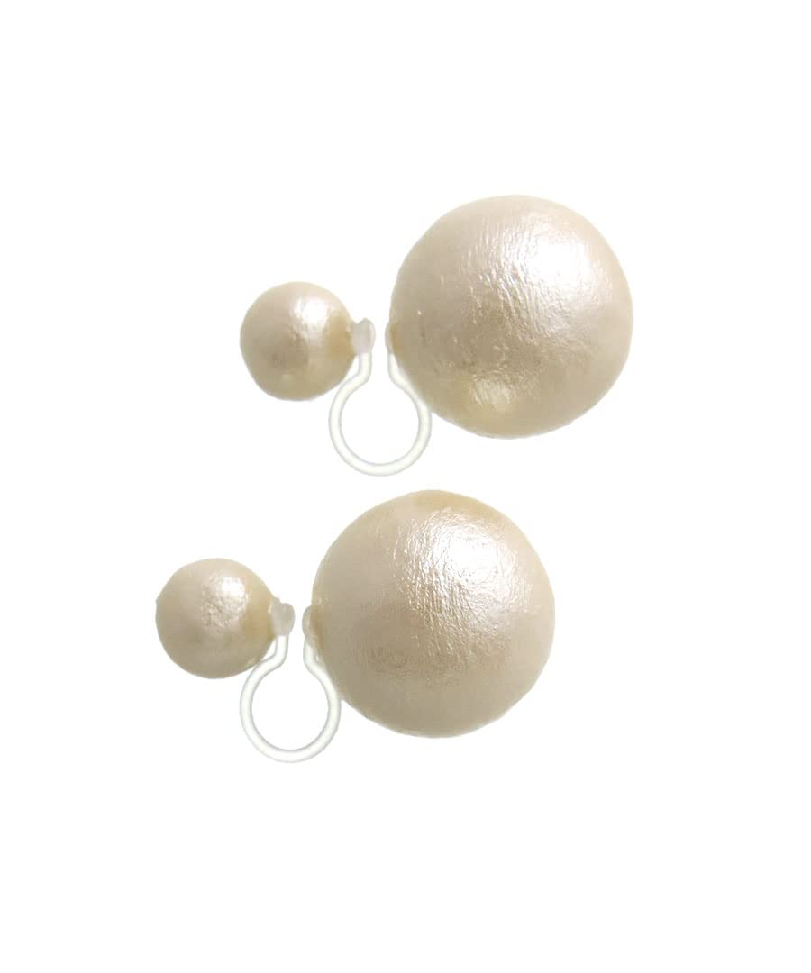 

Серьги VINGTAINE с двойным хлопковым жемчугом M Resin Metal Allergy 2way Kiska [Vintaine] без отверстий E2147-