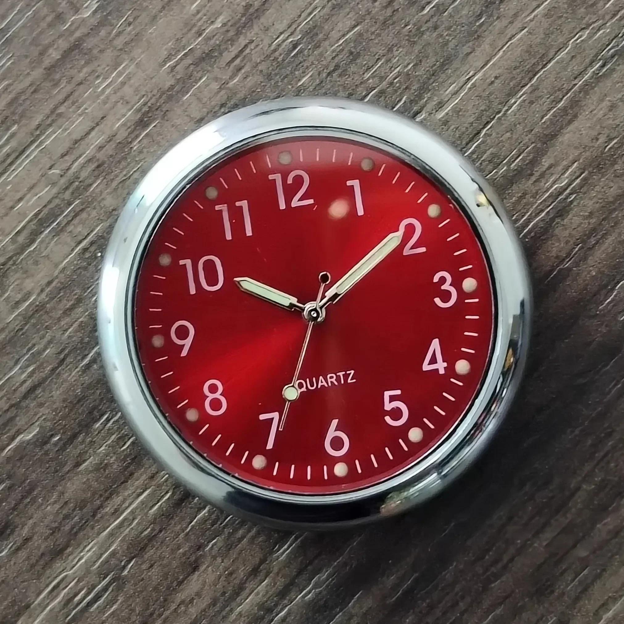 

НОВЫЕ Светящиеся Автомобильные Часы Автомобили Внутренние Наклейки Часы Механика Кварцевые Часы Авто Украшение 40мм Мини Цифровые Часы красный