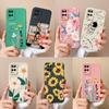 Carcasă Pentru Oppo A54 A54S Flori Pictate Candy Capac Pentru Oppo A 54 4G Silicon Lichid Moale Protecție Completă Capac Spate Funda