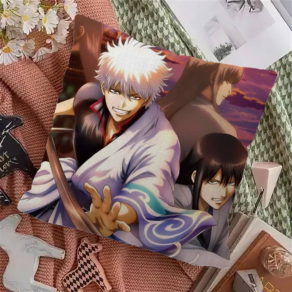 Japanese Anime Gintama Pillow Gift Home Office Decoration Pillow Bedroom Sofa Car Cushion Coverpillow Case