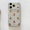 Korean Style Cute Blue Bow Bear Case for iPhone 17/16 Pro Max/15/14