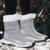 High-top Women's Snow Boots Non-slip Winter Outdoor Hiking Camping Plush Boots Warm Walking Hiking Shoes