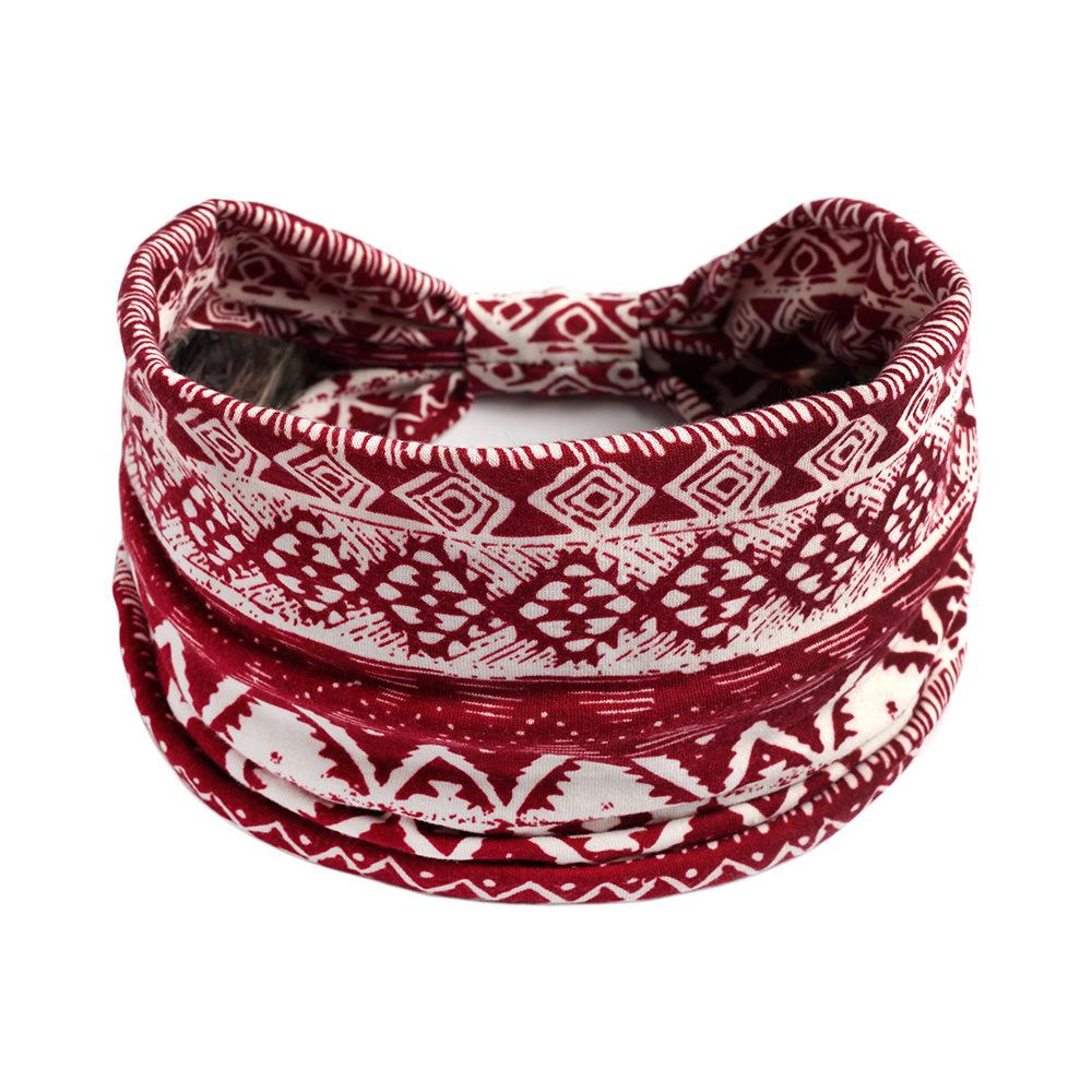 Bohemian Wide Cotton Stretch Headbands Women Headwrap Turban Headwear Bandage Hairbands Bandana Wide Headbands Hair Accessories