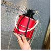 New Personalized Portable Dinner Bag, Bucket Hollow Bag, Chain Pearl Shoulder Bag, Style Birdcage Bag.