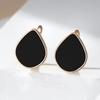 Wbmqda Hot Black Resin Women's Gold Earrings 585 Popular Style Jewelry Accessories