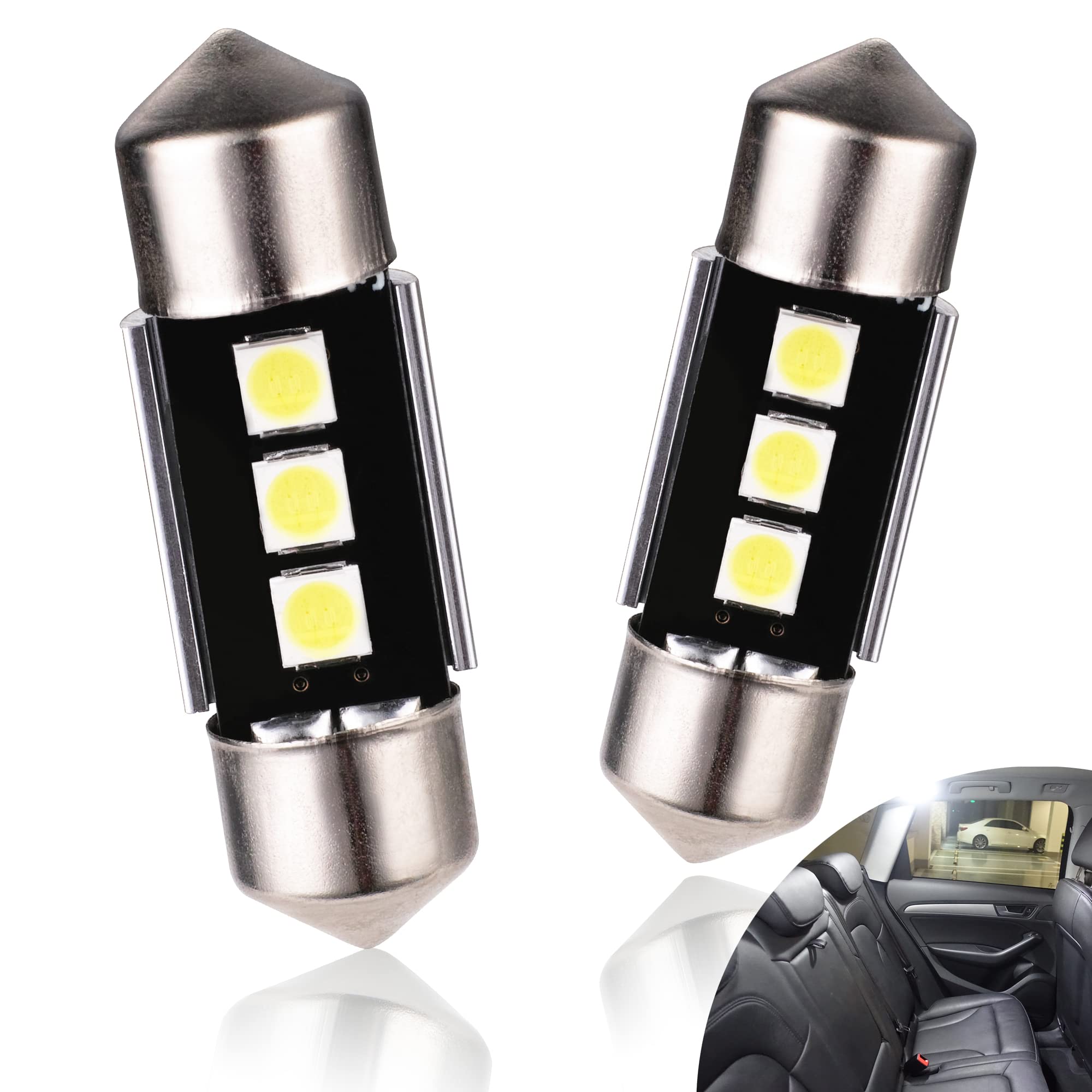 AGLINT C5W LED 1,2 дюйма (31 мм) Автолампа T10 x 31 мм CANBUS T10x31mm