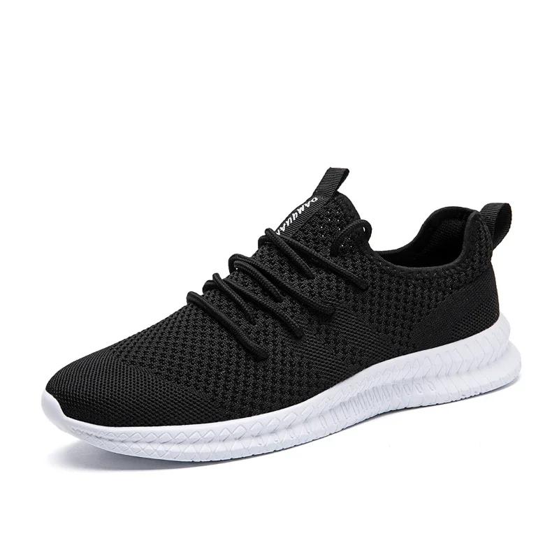 Fujeak Ultralight Plus Size Footwear Anti-slip Running Shoes for Men Casual Breathable Mesh Sneakers Solid Colour Men's Shoe