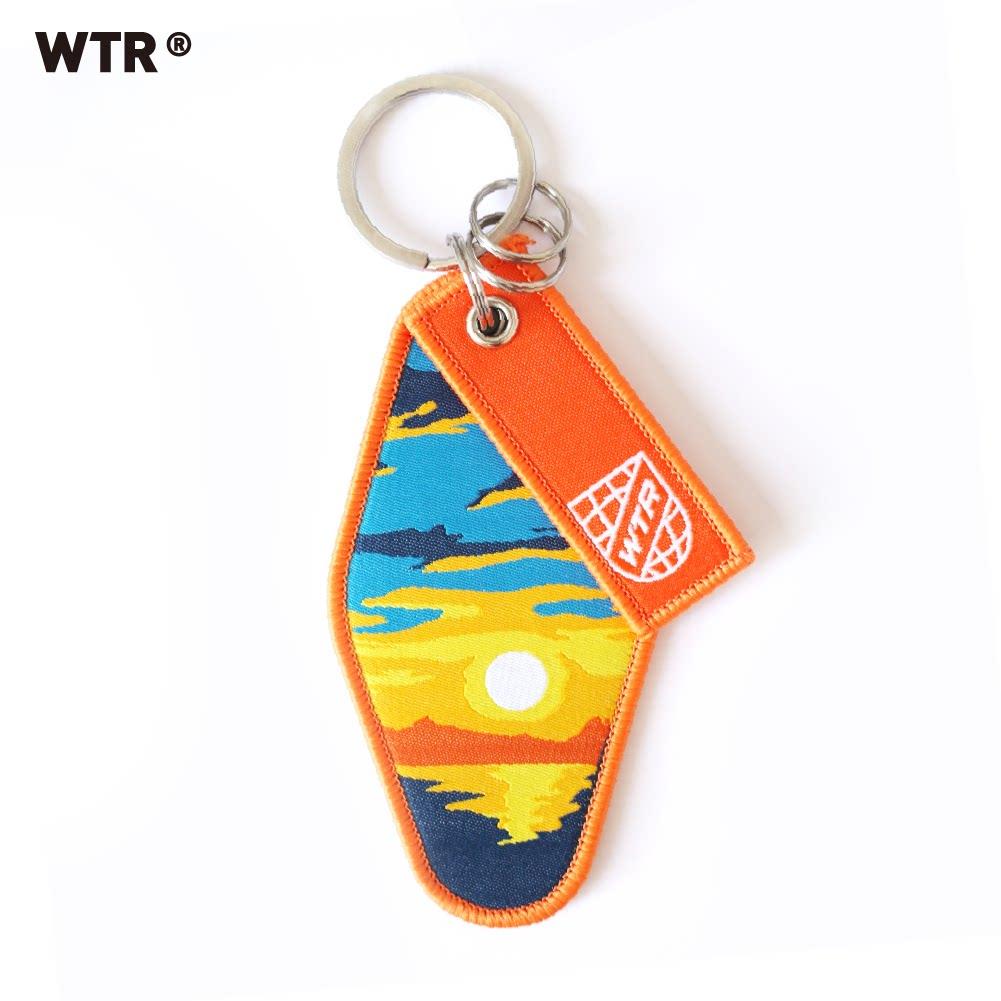 WTR Motorcycle Camping Double Sided Embroidered Keychain Pendant Car Key