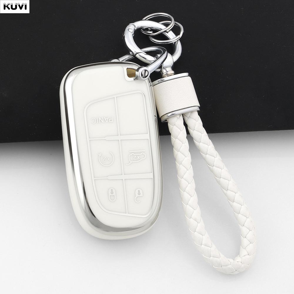 Fashion Tpu Car Key Case Cover For Jeep Renegade Frand Cherokee Dodge Journey Charger Chrysler 200 300 300 5 Buttons Protector
