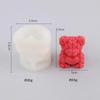 New Funny 1Pcs 3D Valentine's Day Rose Bear Candle Mold Aromatherapy Gypsum Gift Rose Bear Candle Silicone Mold