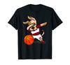Funny Dabbing Dog Basketball Cute Dog Latvia Basketball Latvian Flag Sports T-Shirt