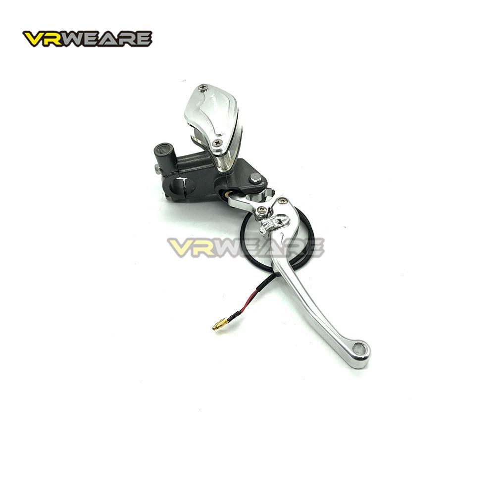 

Motorcycle Brake Pump lever Adjustable Handle Hydraulic clutch Master Cylinder Racing Universal For HONDA Yamaha Kawasaki Brake Silver Right