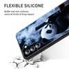 Cartoon Anime Panda Cute Phone Case For Samsung Galaxy S26 S25 S24 S23 S22 S21 S20 Ultra Plus FE 5G Black Soft TPU