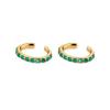 CRMYA Copper Gold Plated Earring Set For Women Color CZ Zircon Piercing Clip Hoop Dangle Earrings For Women Jewelry Wholesale