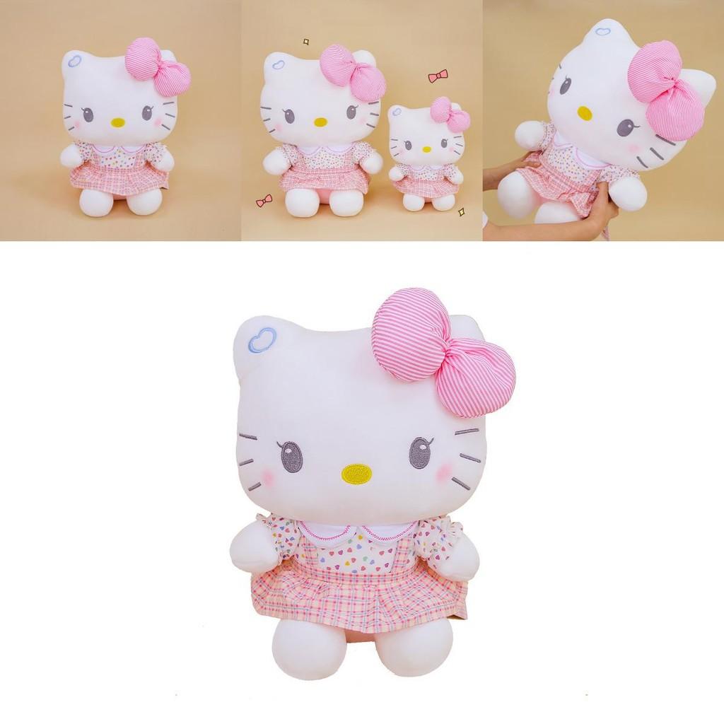 Cute Striped Bow Dress Plush Toy Doll For Kids And Collectors
