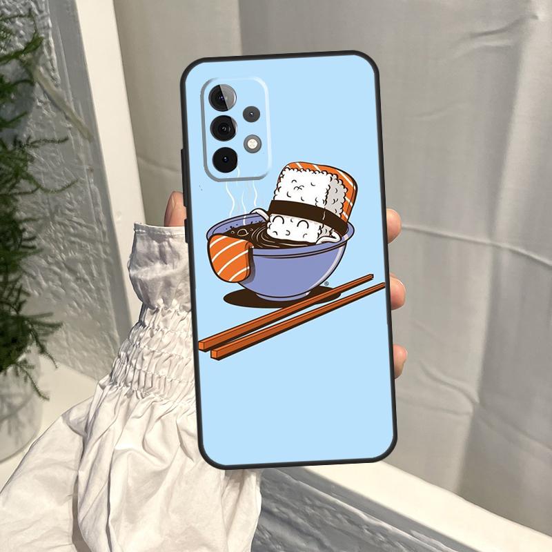 Japanese Sushi Food Case For Samsung Galaxy A56 A36 A16 A06 A54 A34 A14 A13 A53 A12 A22 A32 A52 A35 A15 A55 A17