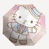 1pc Gentleman Hello Kitty Automatic Open/CloseUmbrella-CuteUmbrella with Cute Design, Portable 3-Fold Compact Umbrella for Men & Women, Valentine's Da