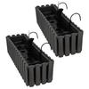 Flowerpot Balcony Box For Balustrade Terrace Flowers Gray 60Cm 2 Pcs