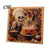 3d Faux Pearl Mosaic Art for Adults Halloween Kit, Cute Ghost Skeleton Painting Room Decor DIY 3D Craft Kit Adults, Fall Home Handmade Gift Lovers