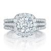 Crystal Female White Pink Zircon Stone Ring Set Silver Gold Color Bridal Wedding Engagement Jewelry For Women