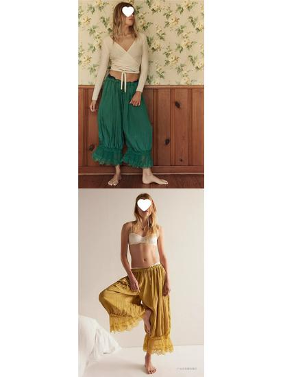 2026 European Spring Women's Lace Tie-up Pajama Shorts – Comfortable & Skin-friendly