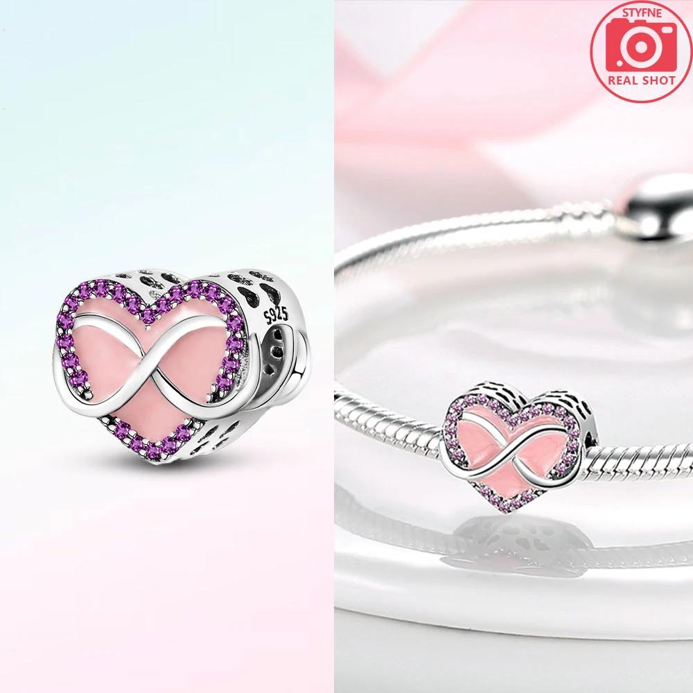 Cute Lovely Butterfly Perfume Girl Dangle Original Pink Charms Charms Beads Fit Bracelet Pendant Making For Woman Jewelry Gift