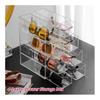 4-layer Plastic Stationery Rack Drawer Storage Box Transparent Dustproof Sunglasses Cosmetic Desktop