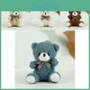 Charming Plush Teddy Bear Pendant Keychain Cute Stuffed Animal For Collectors
